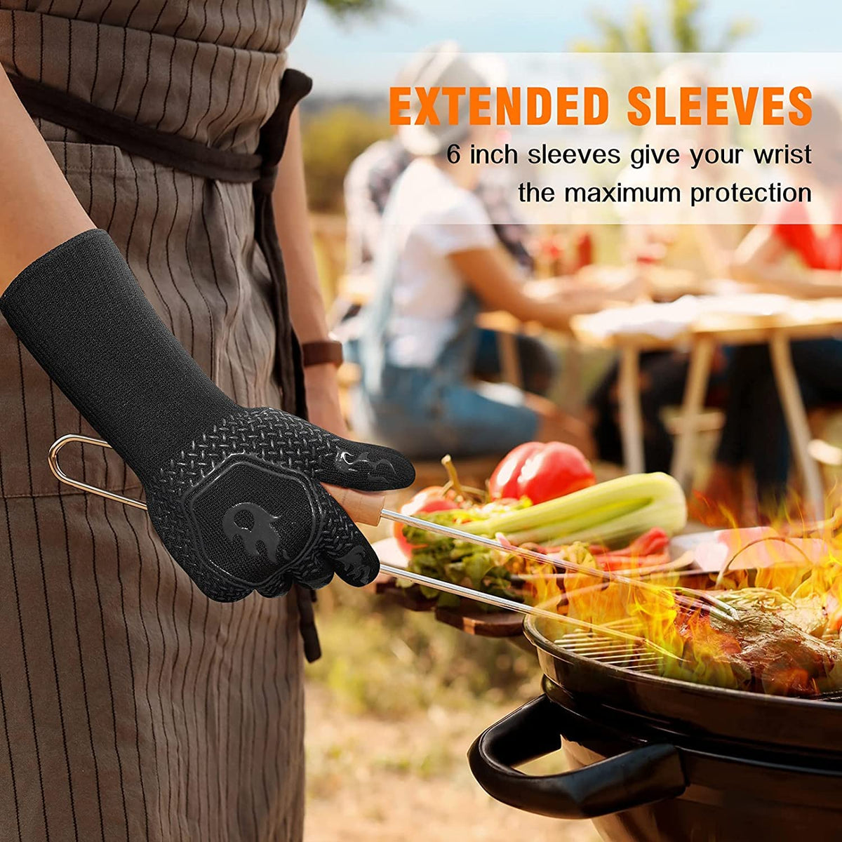 Redriver HAMITOR BBQ gloves provide breathable comfort during long cooking sessions.