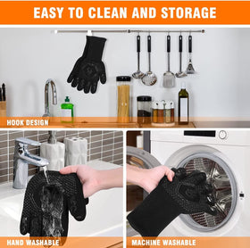 Redriver HAMITOR BBQ gloves include a hidden lanyard for convenient storage.