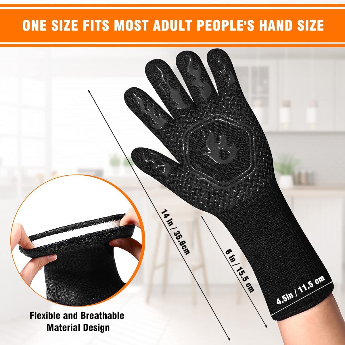 Redriver HAMITOR BBQ gloves are washable for easy cleanup after use.