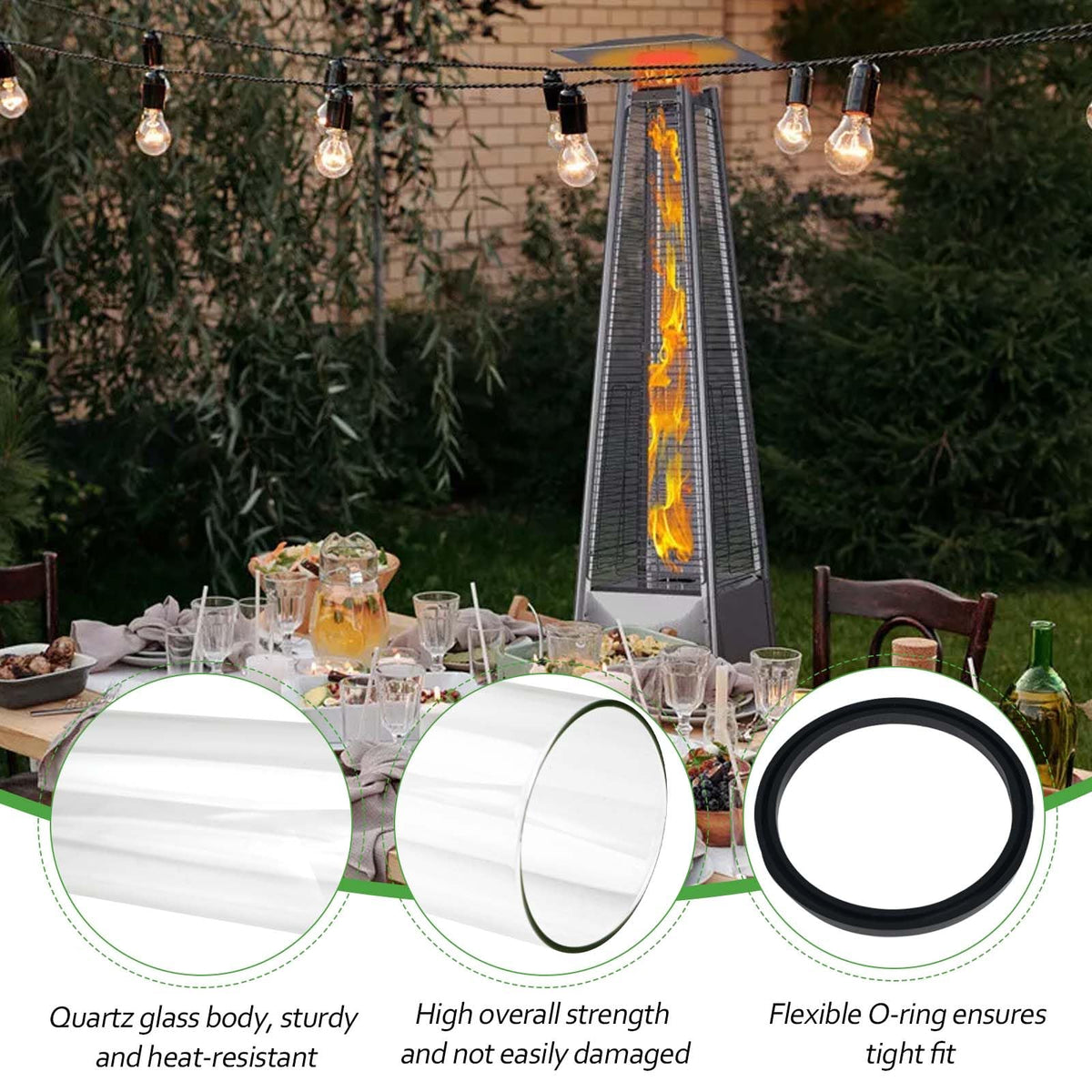 REEPLAR compatible with four-sided pyramid heaters for broad model fit.