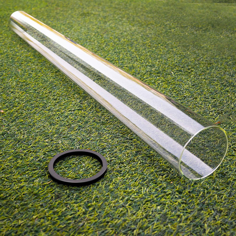 REEPLAR patio heater glass tube replacement, 49.5-inch by 4-inch, durable high-heat performance.
