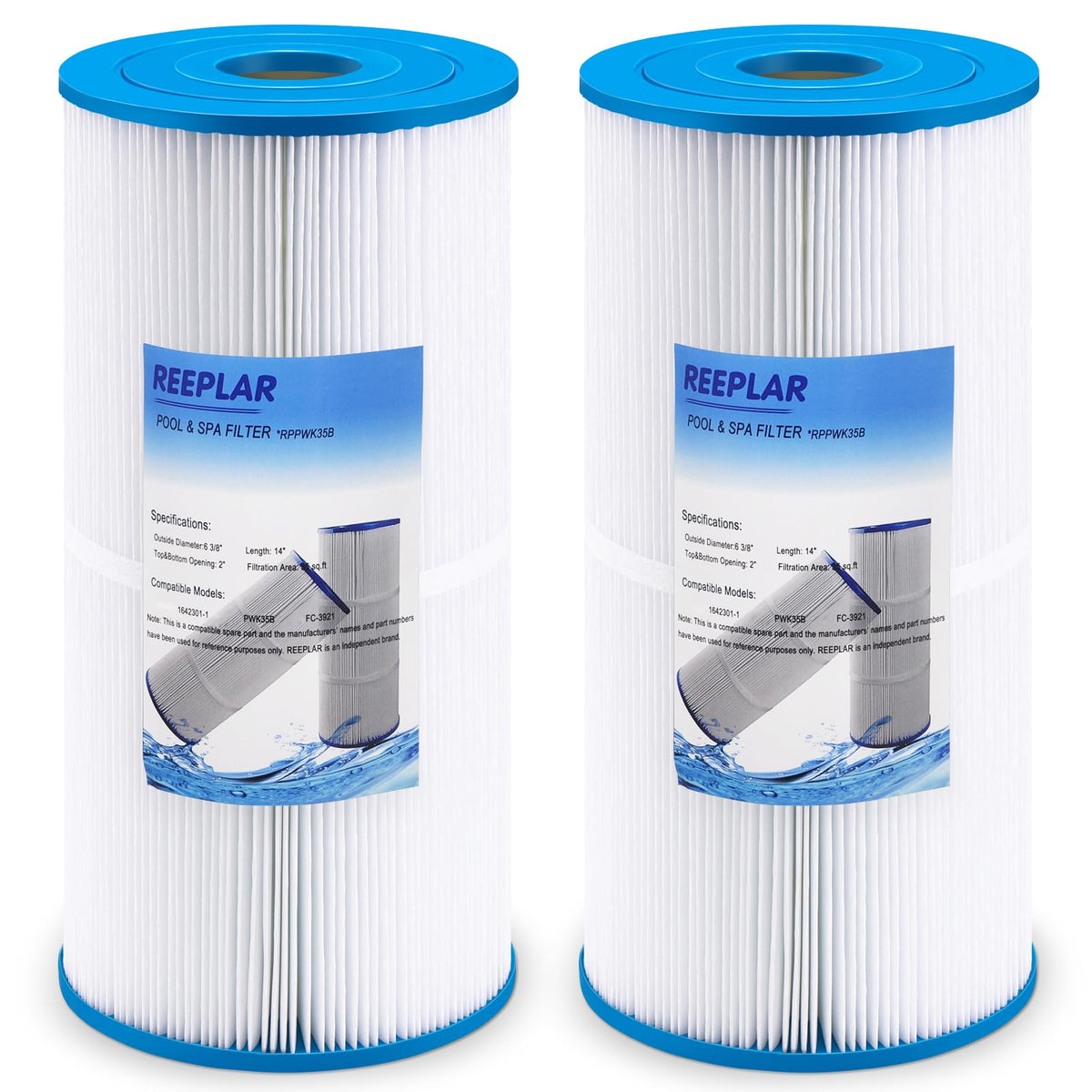 REEPLAR PWK35B filter assembly for spa systems showing fit and accessibility