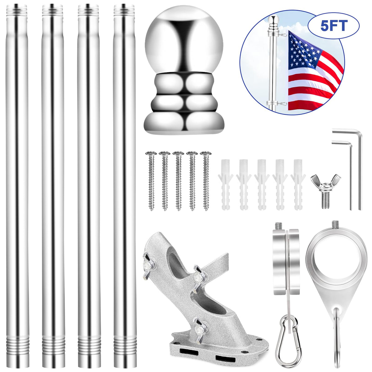 REERON 360° rotating rings enable smooth flag movement.