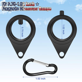 REERON aluminum alloy carabiners connect flags with grommets securely.