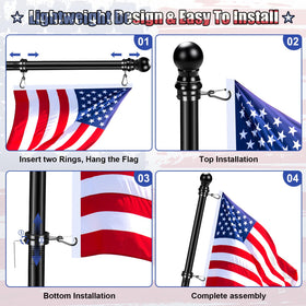 REERON arc-designed rings reduce wear on flag and grommets.