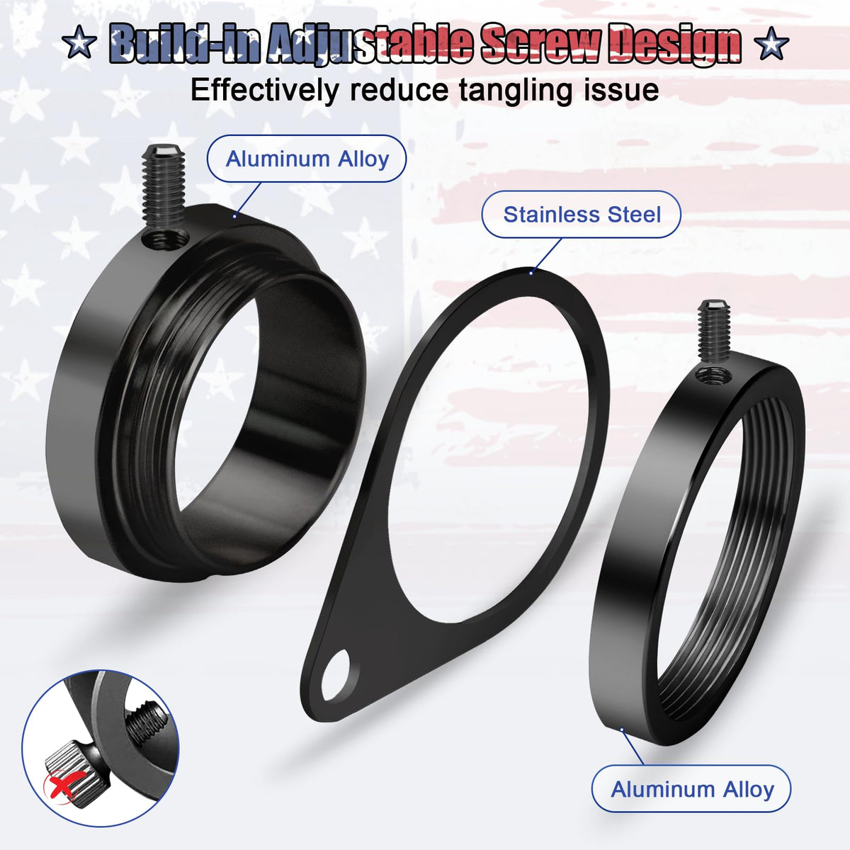 REERON quick-install flag pole clips demonstrate fast setup.
