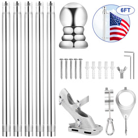 REERON flag pole assembly easy with tool-free setup