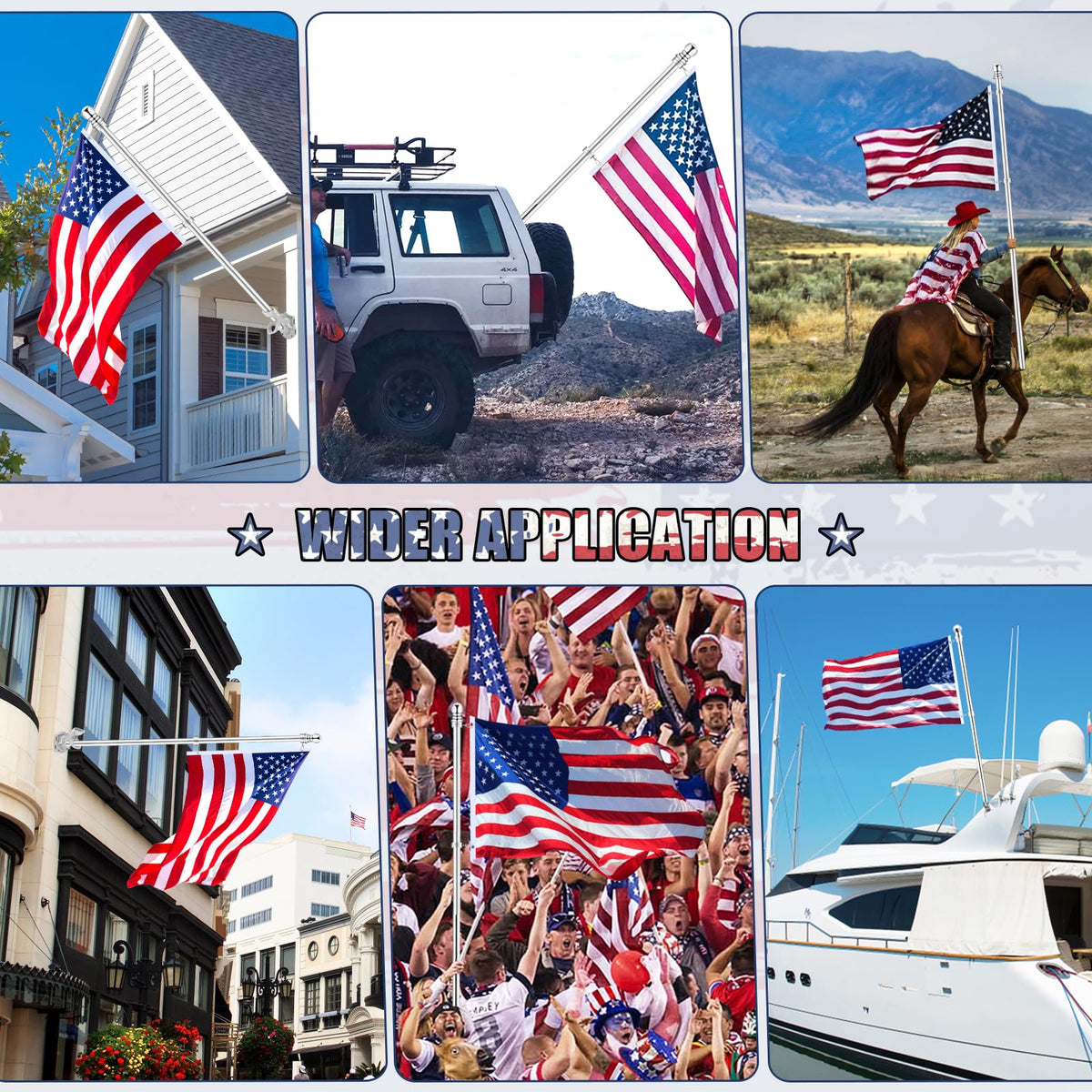 REERON flag pole durable for outdoor conditions