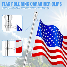 REERON flag ring attachment on a pole remaining steady in breeze