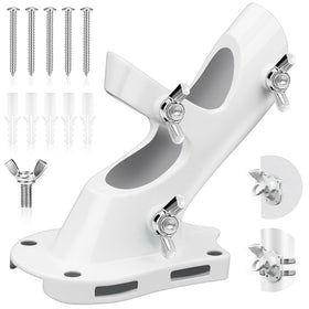 REERON 1-inch flagpole bracket for exterior walls, sturdy and rustproof.