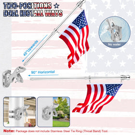 REERON compatible with 2x3 ft and 3x5 ft flags for flexibility.