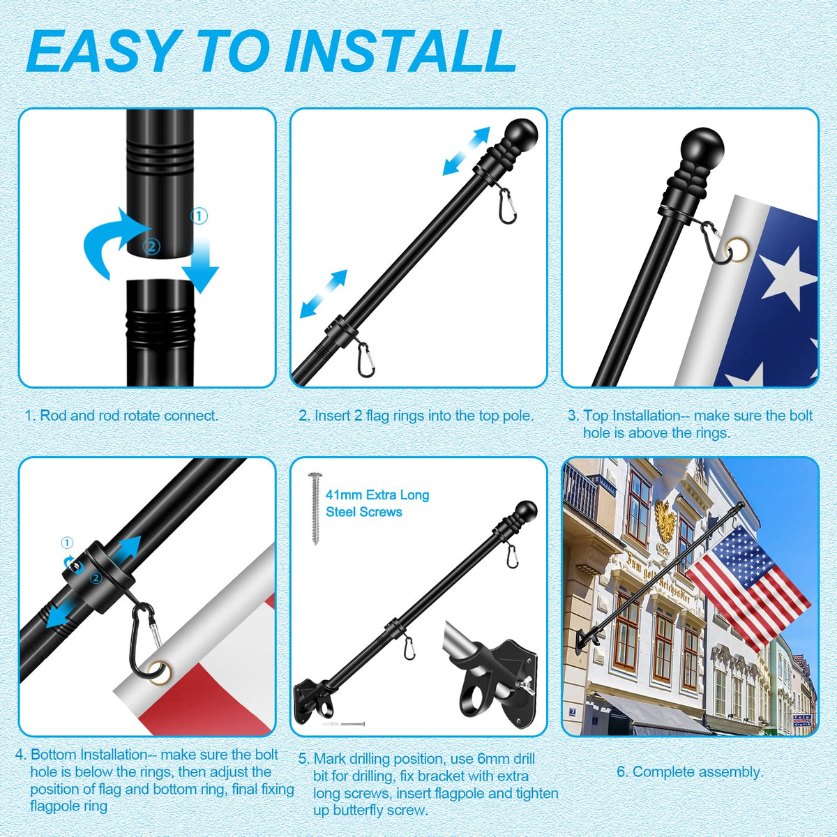 Reeron hardware kit with screws and anchors for secure outdoor mounting