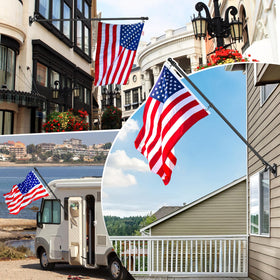 Reeron outdoor wall mount flag pole setup suitable for porches and walls
