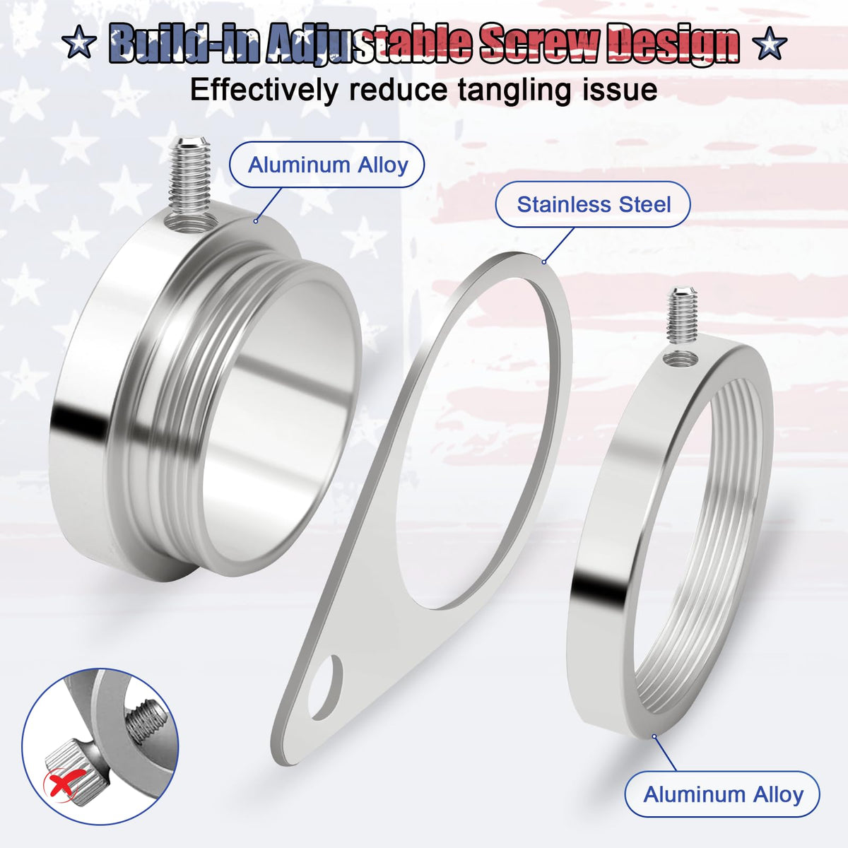 REERON premium steel screws and ring for long-lasting strength.