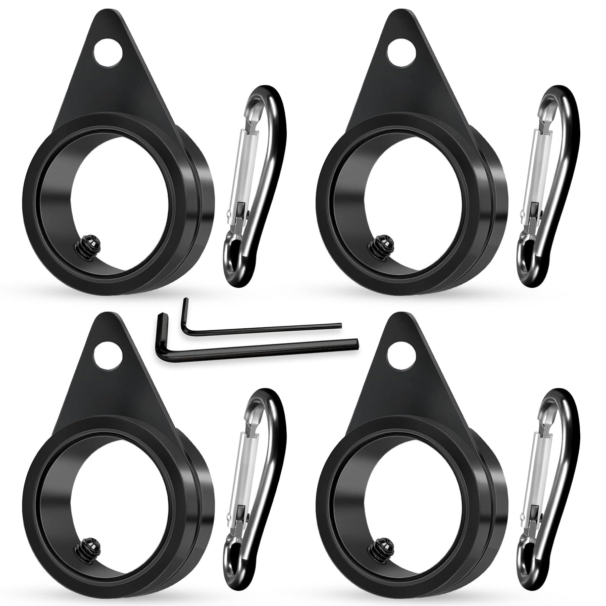 REERON adjustable screws on flag pole rings fit 0.75–1.02 inch poles.