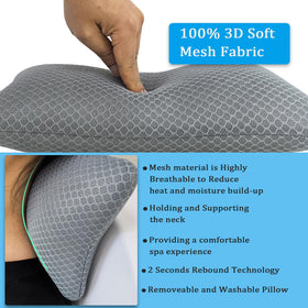 REEZEIVI 3D mesh close-up shows breathable design for spa comfort.
