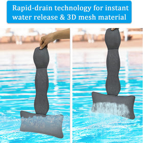 REEZEIVI adjustable weighted tail strap keeps pillow secure on chaise loungers.