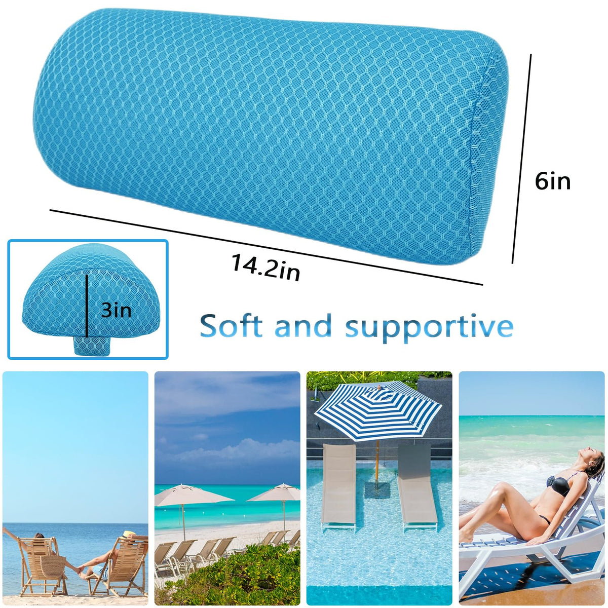 Blue color accents complement outdoor furniture aesthetics.