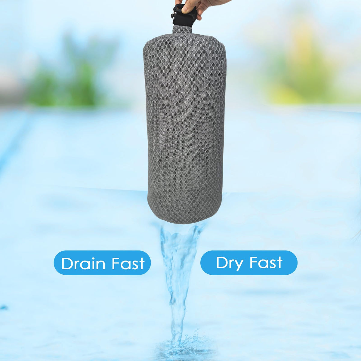 REEZEIVI elastic adjustable strap prevents slipping on chairs.