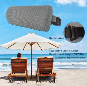 REEZEIVI portable outdoor headrest pillow for beach and picnics.