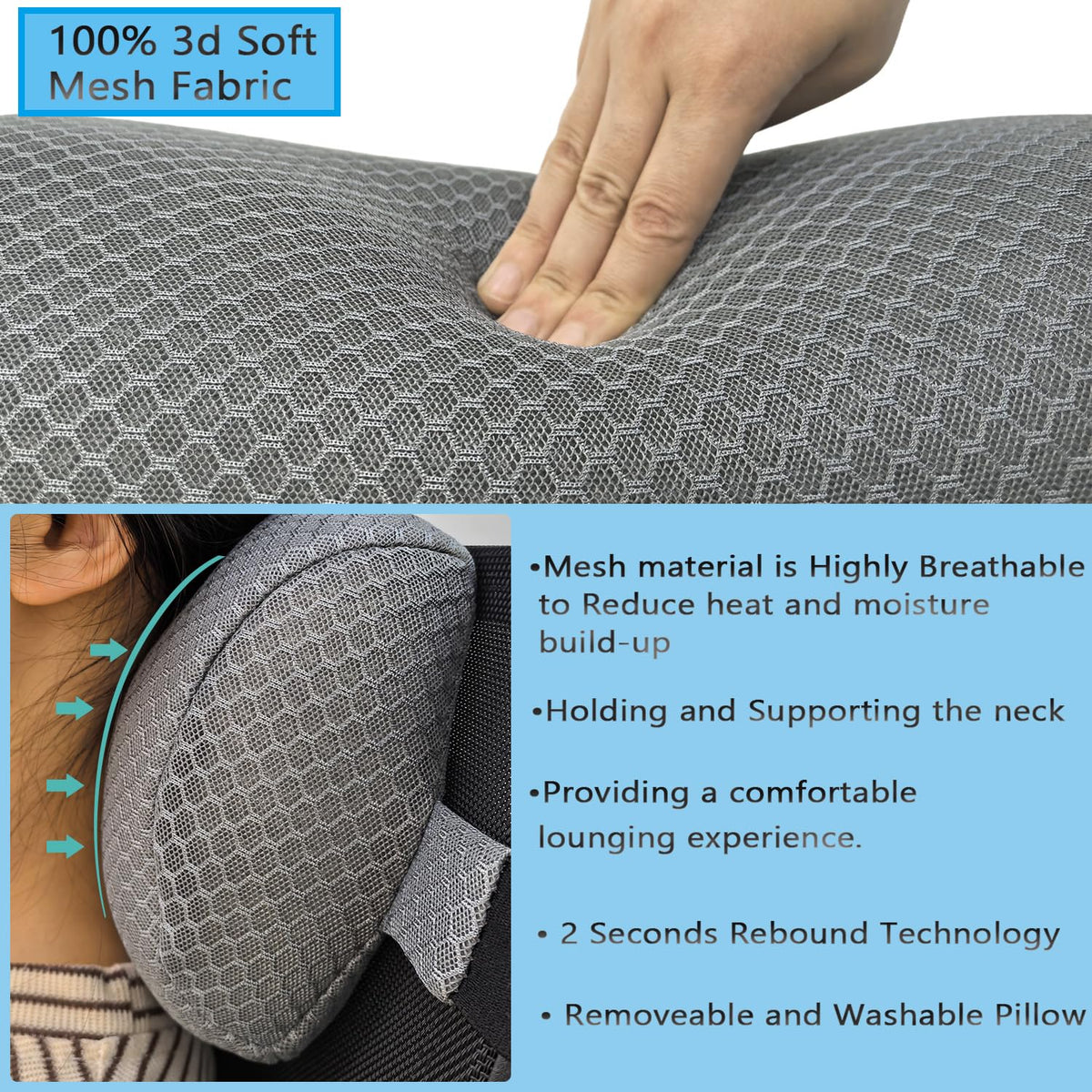 REEZEIVI removable cover is machine washable for easy cleaning.