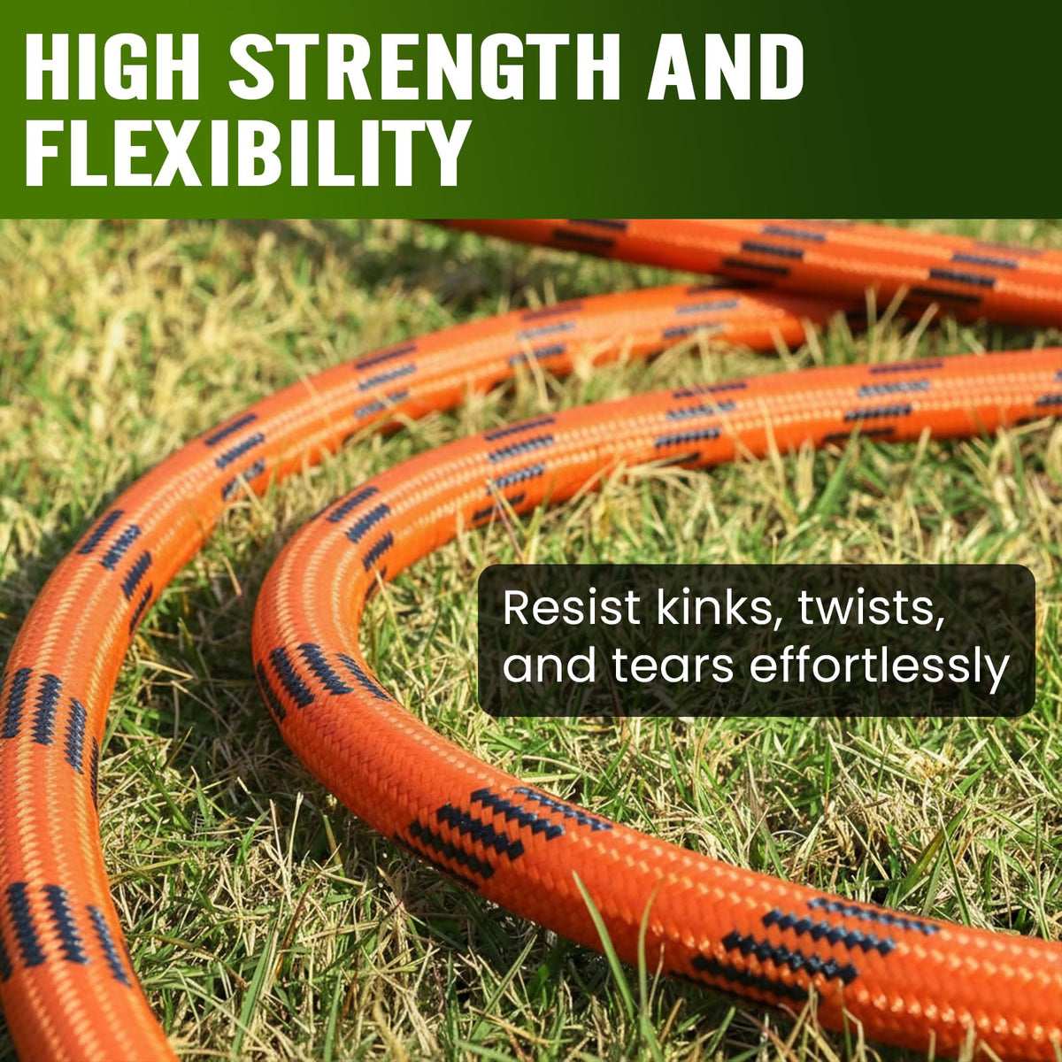 REFDAQ hose is lightweight and flexible for effortless maneuvering around the yard.
