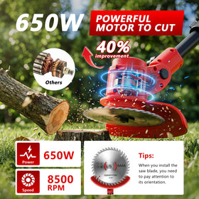 REFFMOV 4-in-1 grass trimmer blades for versatile yard care