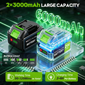 reffmov dual 3000mAh batteries provide extended operation.