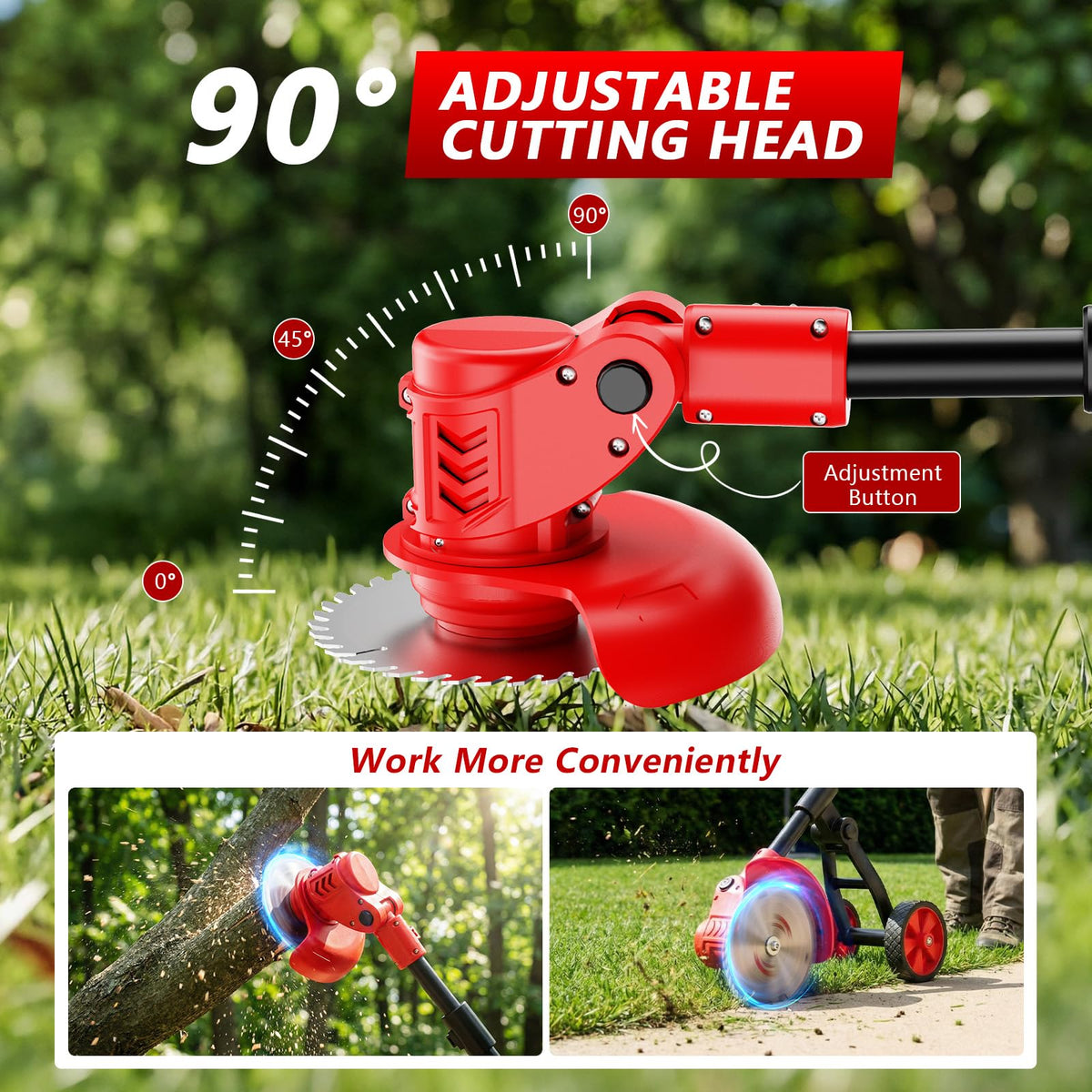 REFFMOV ergonomic handle and 90-degree wheel for easy maneuvering