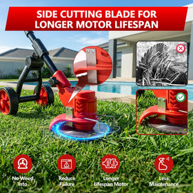 REFFMOV three blade options tackle thick brush and delicate mowing