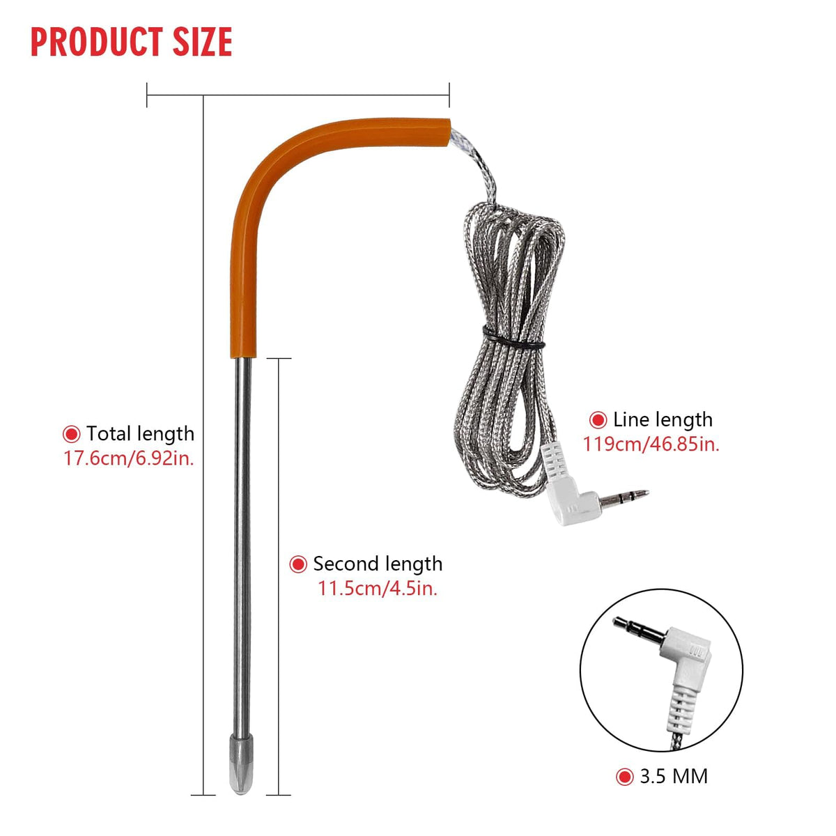RefrigLink probe clip and grommet set secures probes during cooking