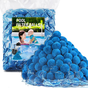 REGMICS 4 lbs pool filter balls in package illustrating dense media for efficient filtration