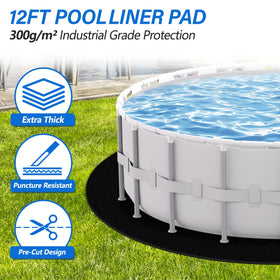 REGMICS heavy-duty pool mat with 300G/M² fabric shields against punctures.