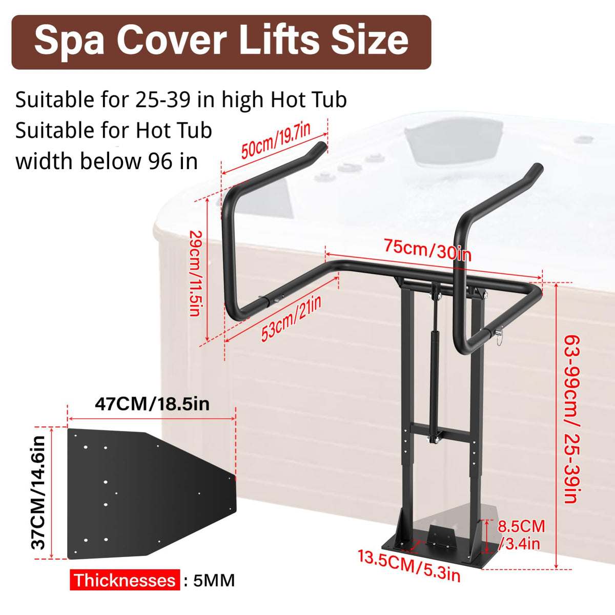 REGMICS hydraulic arm close-up highlights sturdy aluminum walls.
