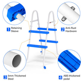 REGMICS ladder anti-slip feet provide stable grip on wet surfaces