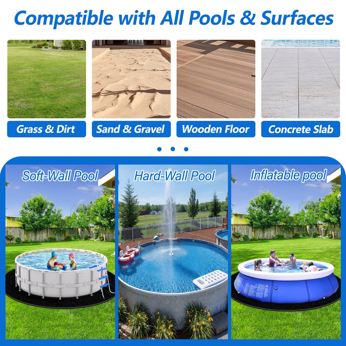 REGMICS underpool mat shields the liner from abrasion and wear while in use.