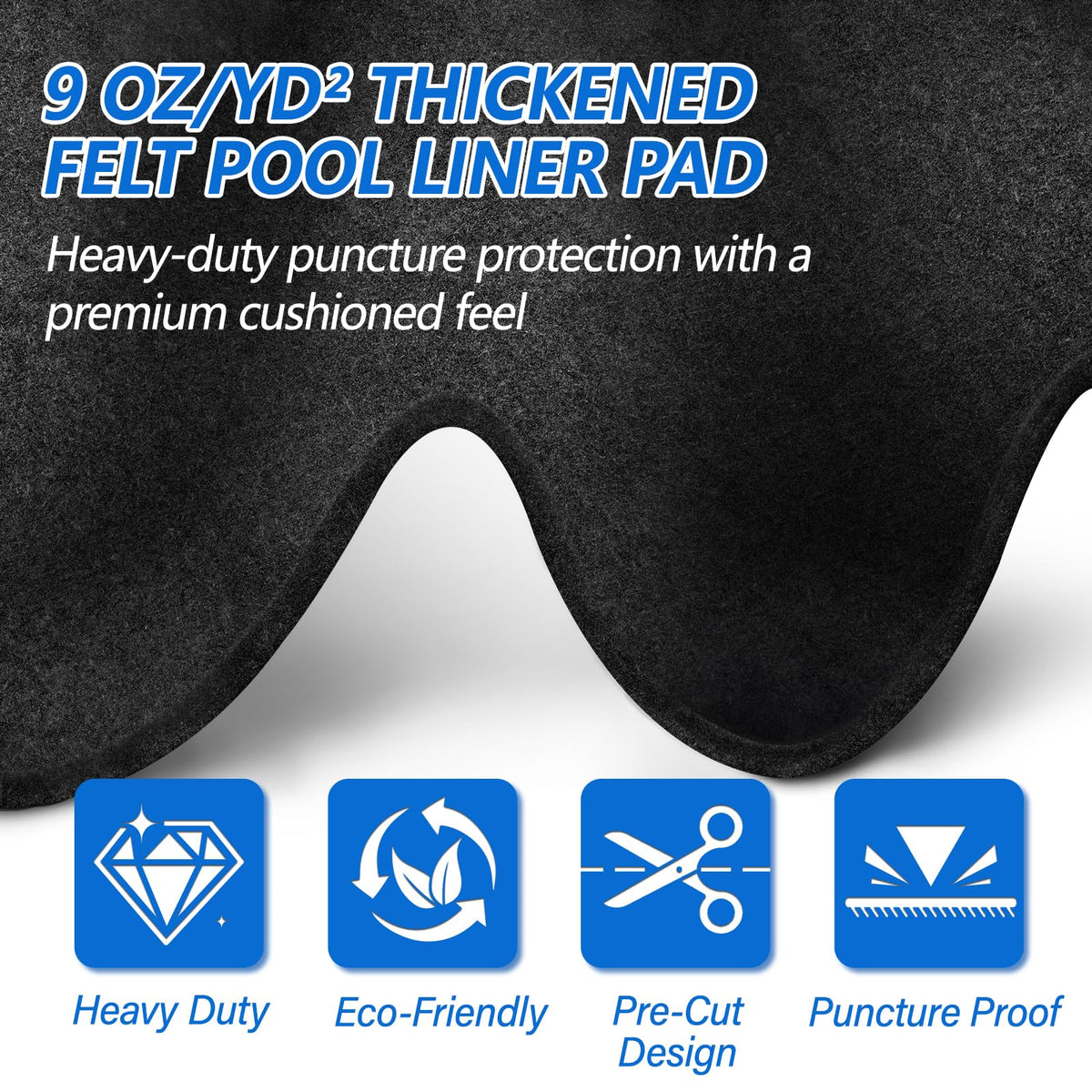 REGMICS seamless underpool surface provides a smooth base for the pool liner.
