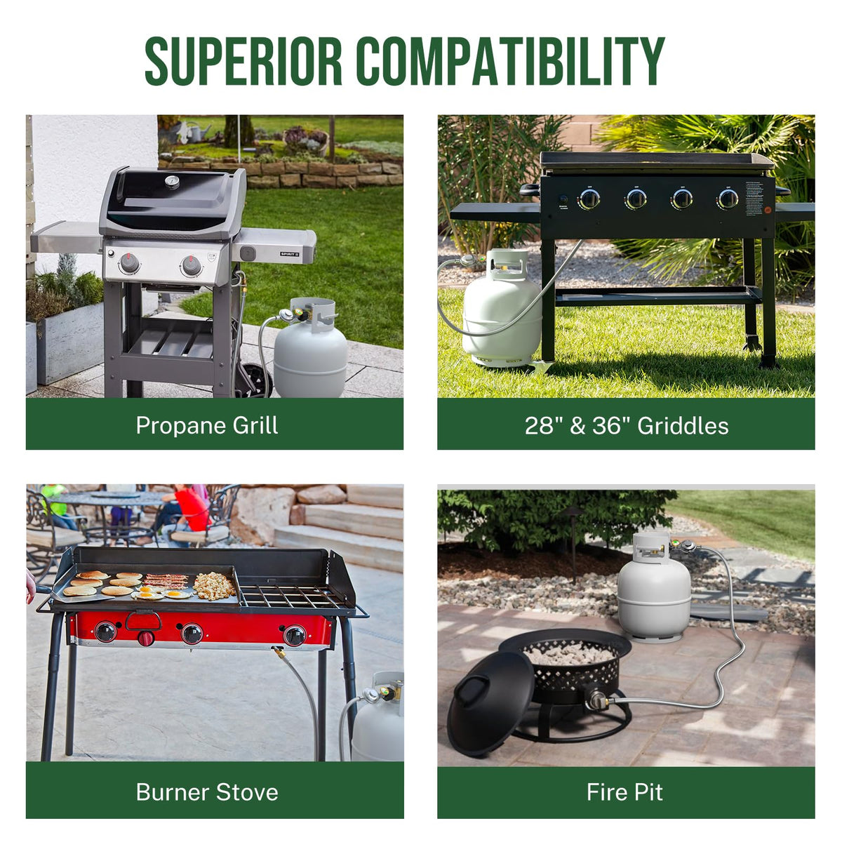 Weber Genesis/Spirit compatible regulator keeps flames steady.