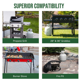 Weber Genesis/Spirit compatible regulator keeps flames steady.