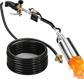 REHOSEUP weed burner highlights high heat for outdoor weed control.