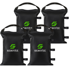 REHOYEE sand bags for canopy legs empty four-pack offering stable setup on windy days.