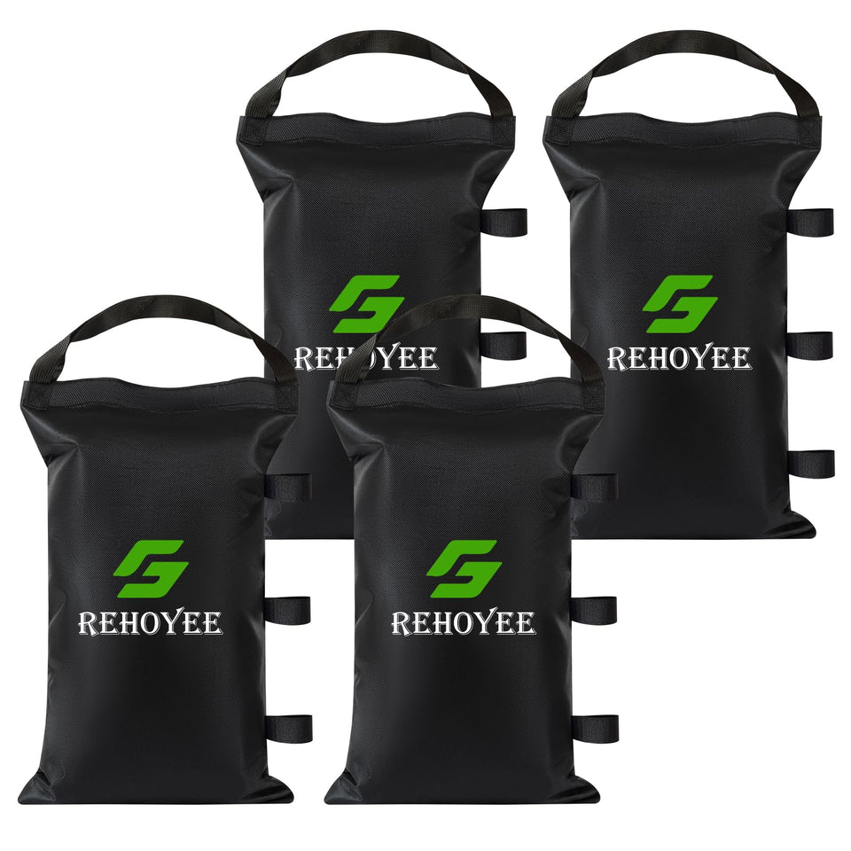 REHOYEE sand bags shown empty, ready to fill for stable canopy legs.