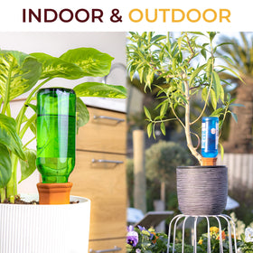 Terracotta spike blends with pots while delivering gentle moisture to plants