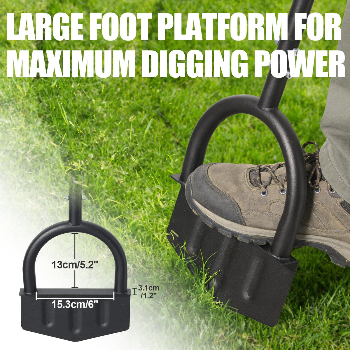 REILEIHODE edger ergonomic T-grip reduces strain during extended edging tasks