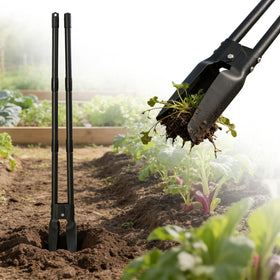 REILEIHODE post hole digger with 4-5ft grip enables extended reach for precise holes.