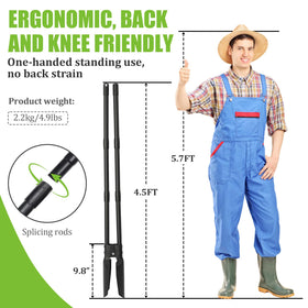 REILEIHODE post hole digger's durable steel construction supports long-lasting performance.