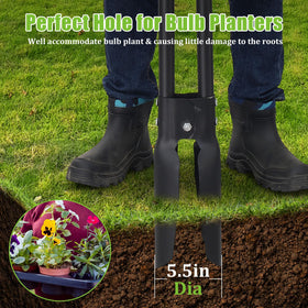 REILEIHODE post hole digger ergonomic handles reduce digging strain during use.