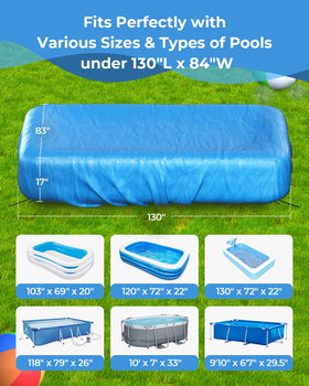 Reinmoson pool cover attached to corners for stable protection against wind and debris