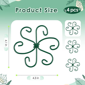 RELBRO green metal stem support pack helps keep plants tidy.