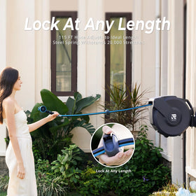 Relhost metal bracket 180-degree swivel enables flexible watering.